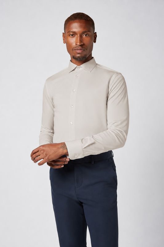 Camisa Cinza Tecido Técnico