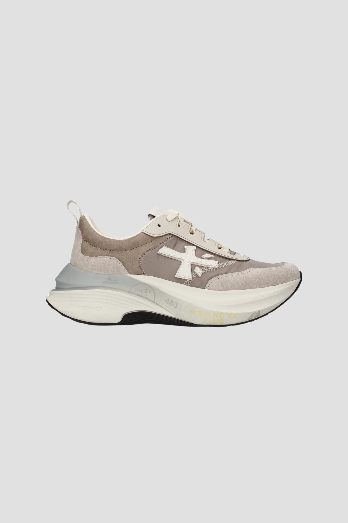 Sapatilhas Premiata Bege e Taupe Premiata W