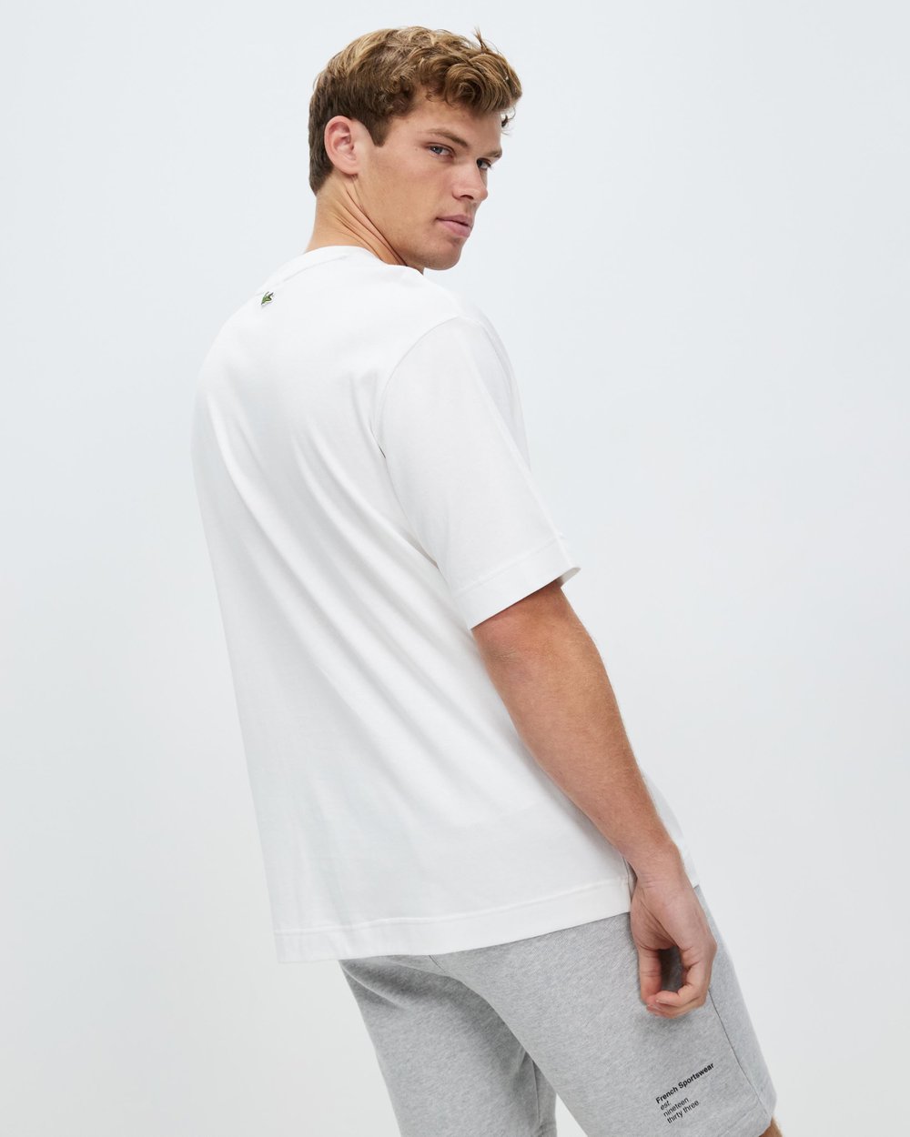 T-shirt Oversized Lacoste Branca TH2745 FW24