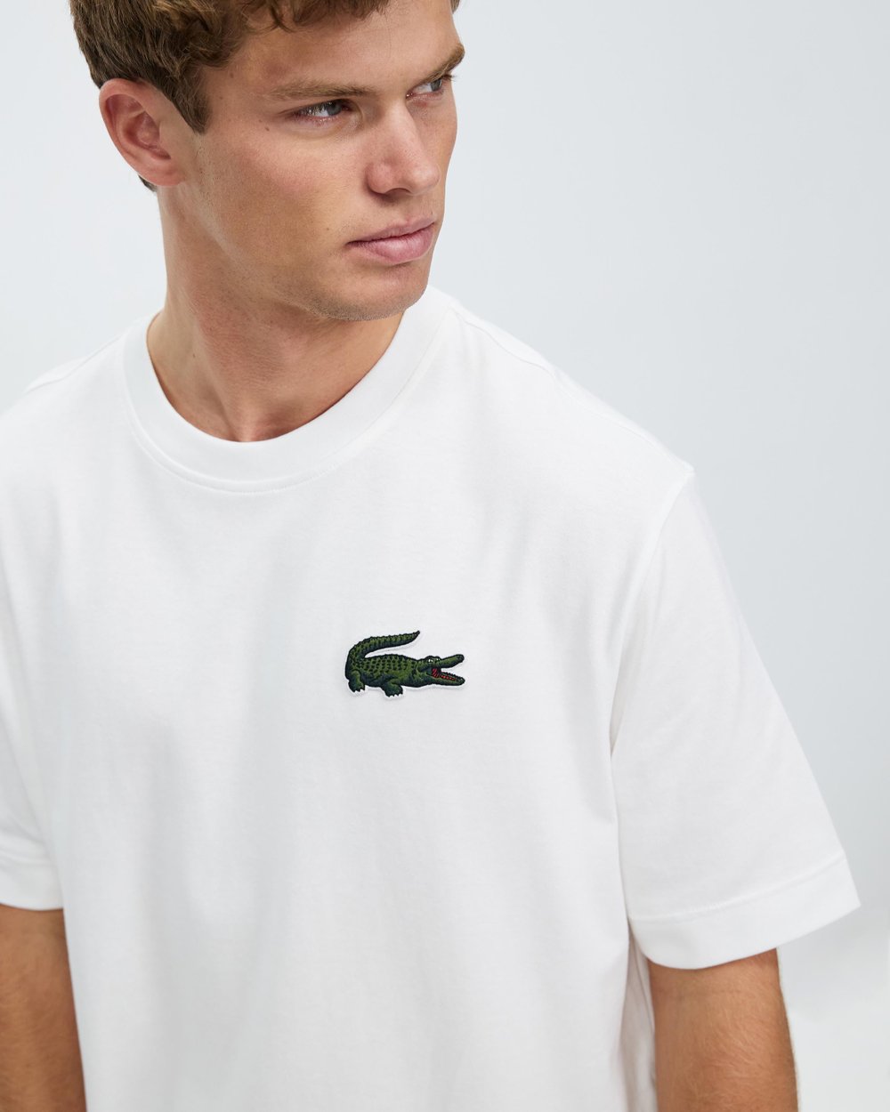 T-shirt Oversized Lacoste Branca TH2745 FW24