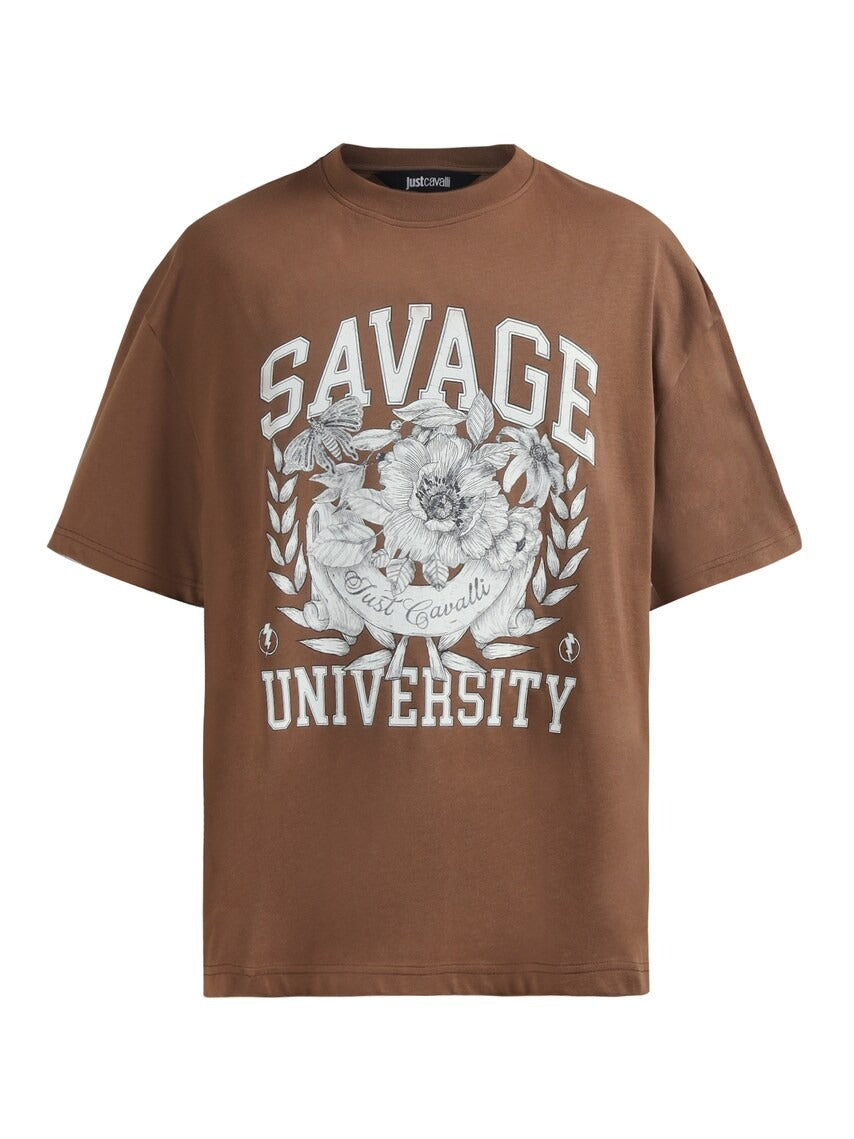 T-shirt Just Cavalli Castanha Just Cavalli