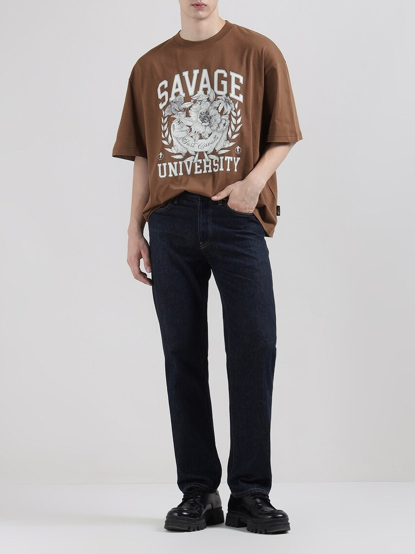 T-shirt Just Cavalli Castanha Just Cavalli