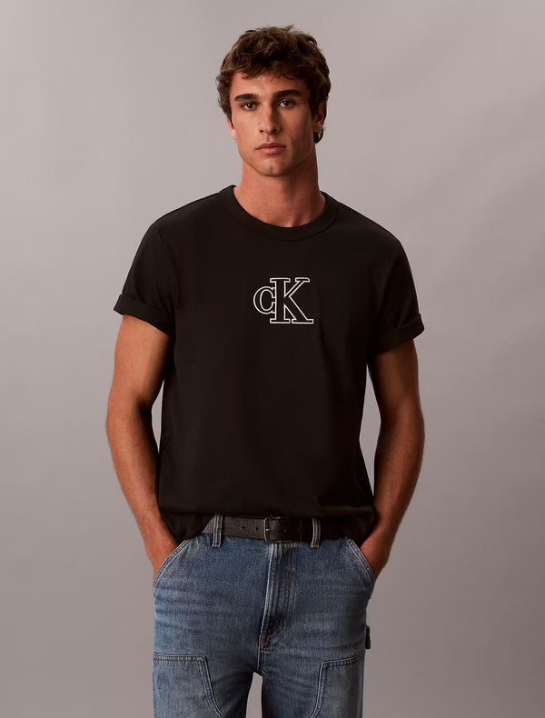 T-shirt Com Logo Aplicado Calvin Klein Preta