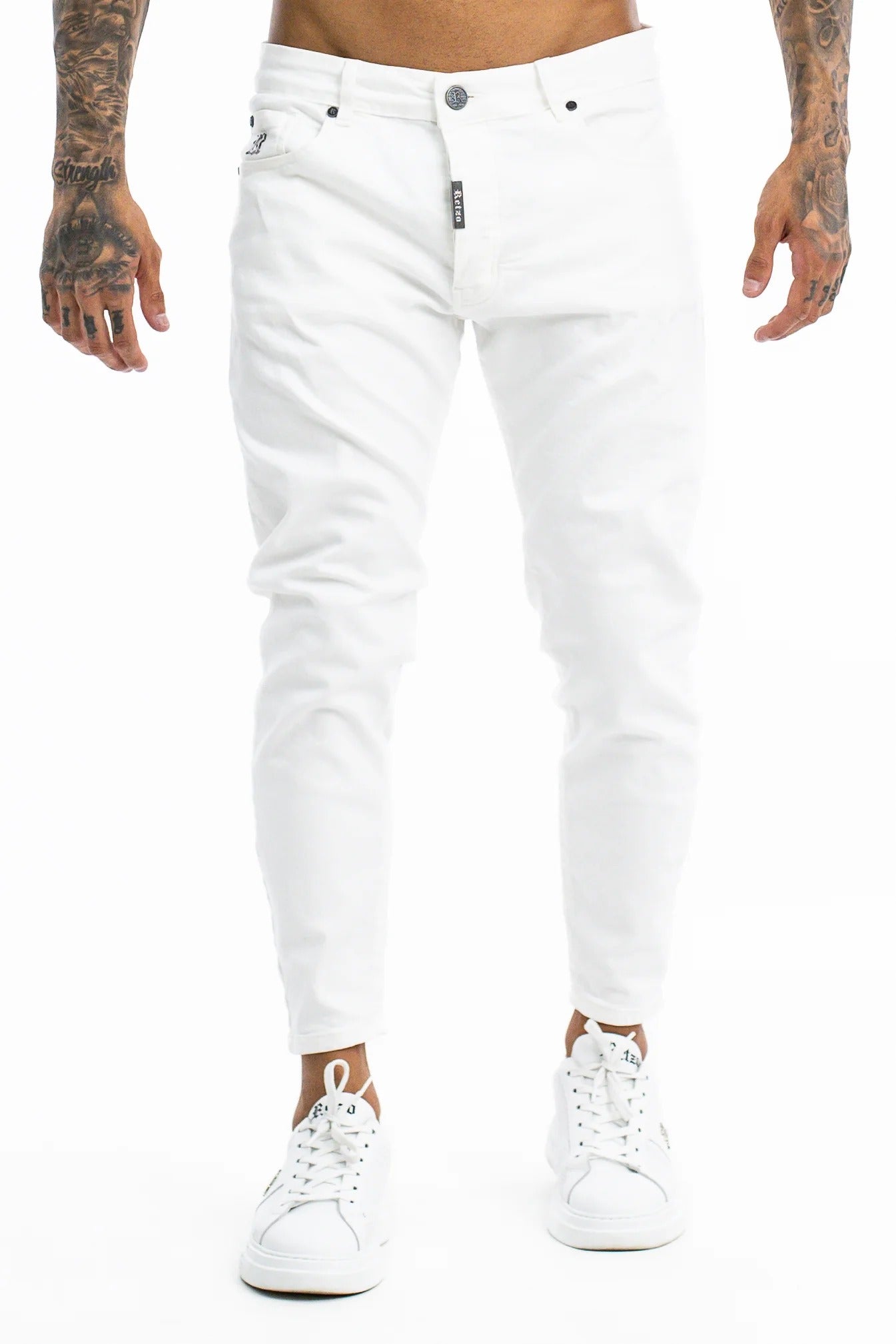 Calças de Ganga Brancas Curio Retzo FW25