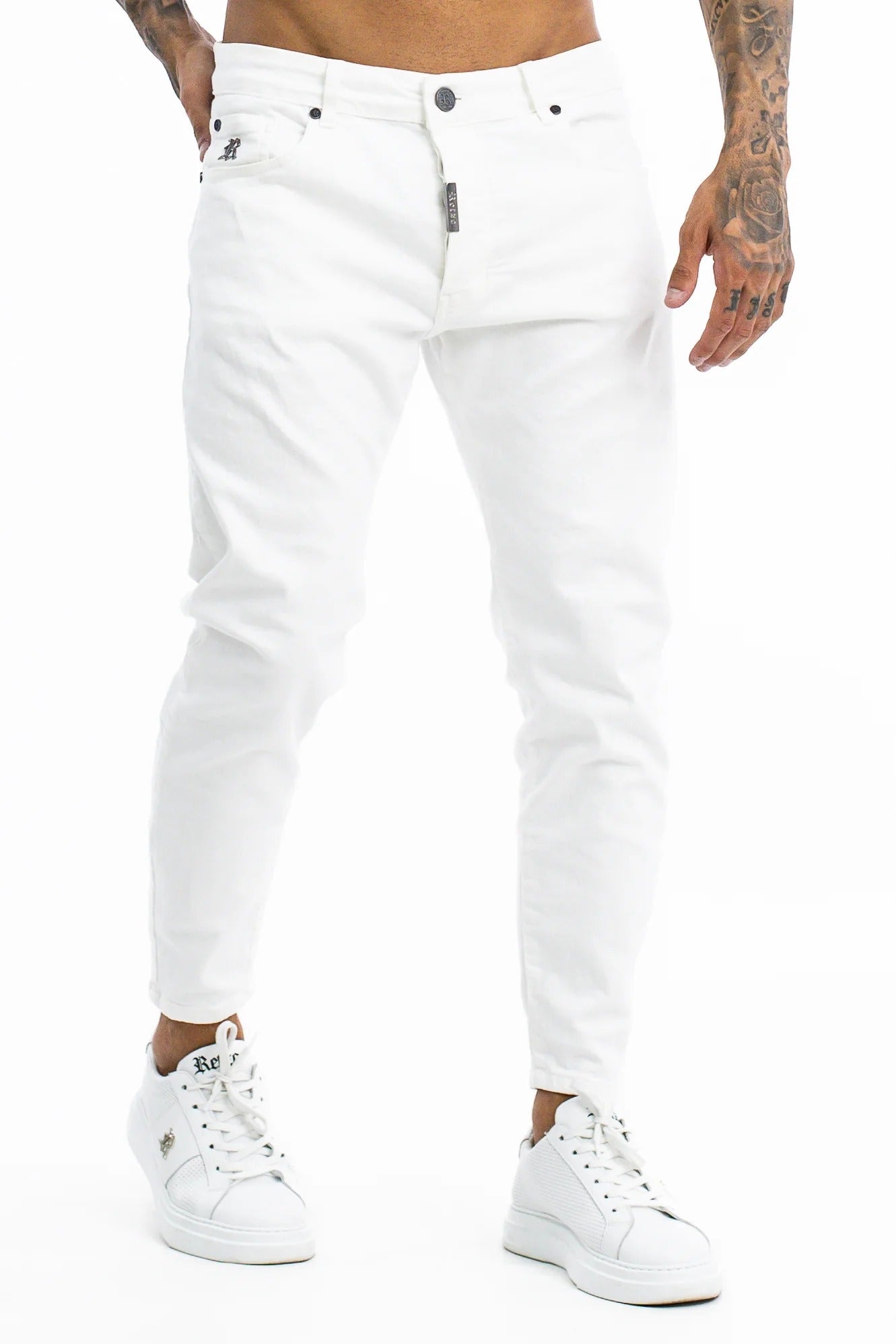 Calças de Ganga Brancas Curio Retzo FW25