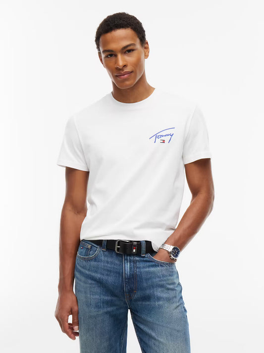 T-Shirt com Logo Tommy Hilfiger Branca Tommy Hilfiger