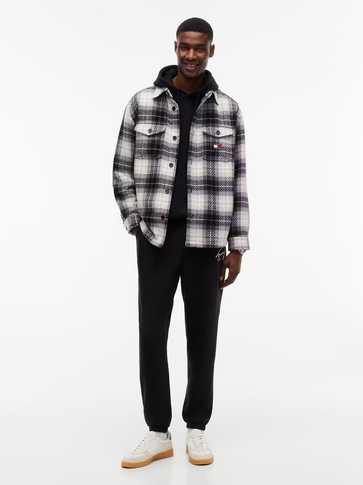 Calças de Fato de Treino Signature Tommy Hilfiger de Algodão Pretas Tommy Hilfiger