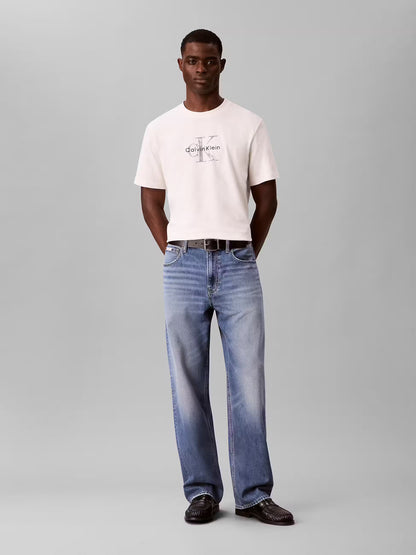 T-shirt com Logo Calvin Klein Branca Calvin Klein