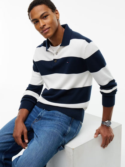 Polo de Manga Comprida Tommy Hilfilger ás Riscas Tommy Hilfiger