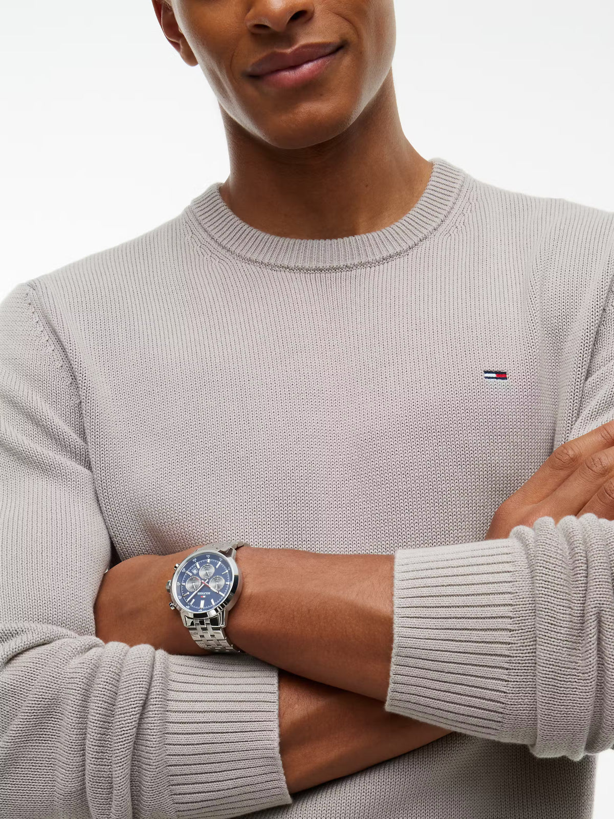 Camisola Gola Redonda Tommy Hilfiger Cinzento Tommy Hilfiger