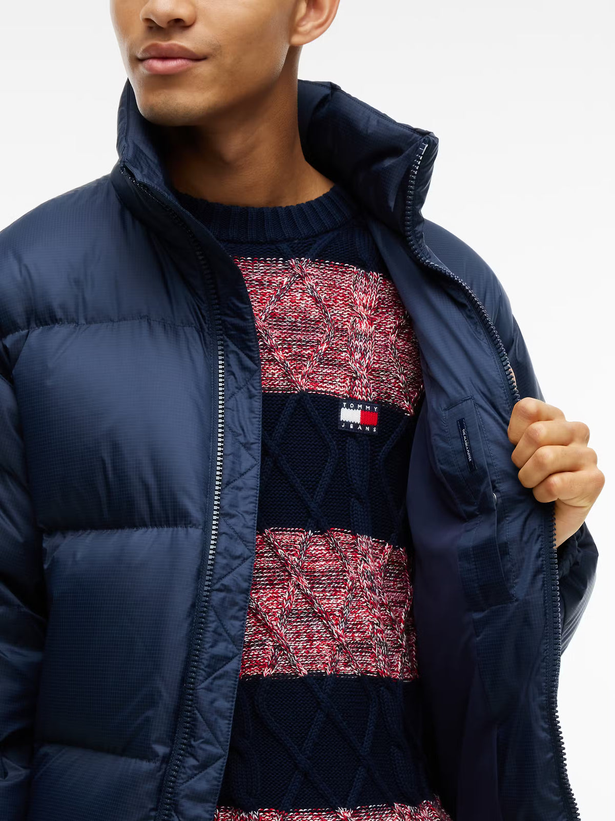 Kispo de Capuz Amovível Acolchoado Tommy Hilfiger Azul Tommy Hilfiger