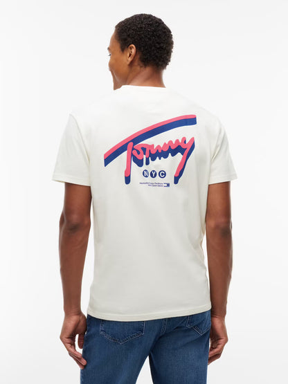 T-shirt Estampada de Algodão Tommy Hilfiger Branca Tommy Hilfiger