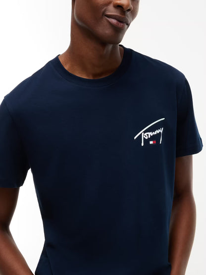 T-shirt Slim Signature Tommy Hilfiger Azul Tommy Hilfiger