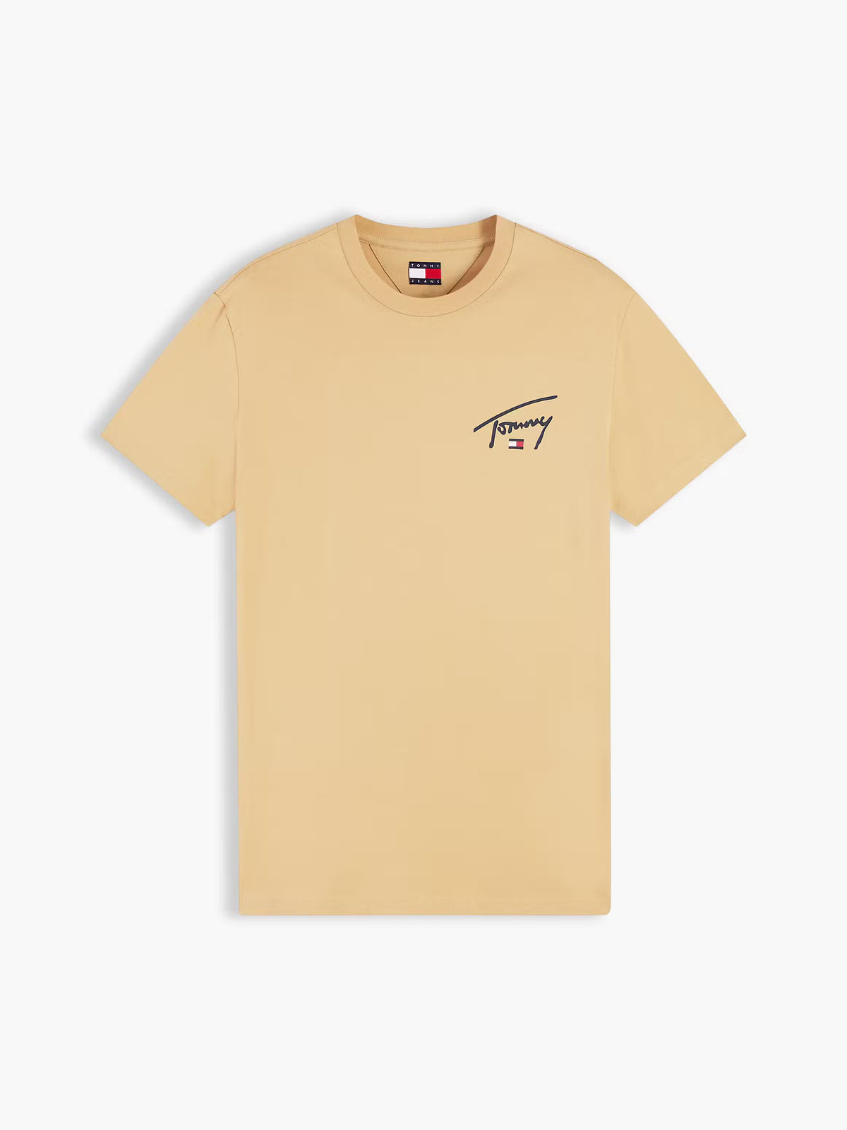 T-shirt Slim Signature Tommy Hilfiger Bege Tommy Hilfiger