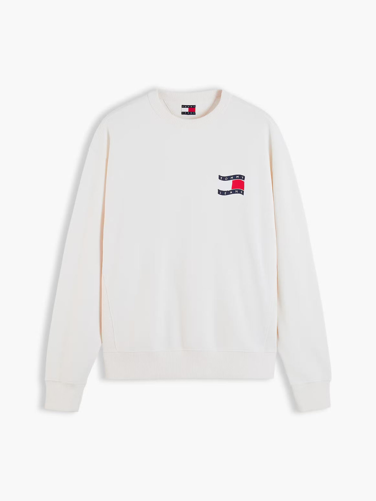 Sweatshirt Relaxed Fit Tommy Hilfiger de  Algodão Branca Tommy Hilfiger