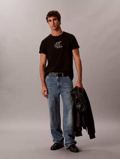 T-shirt Com Logo Aplicado Calvin Klein Preta Calvin Klein