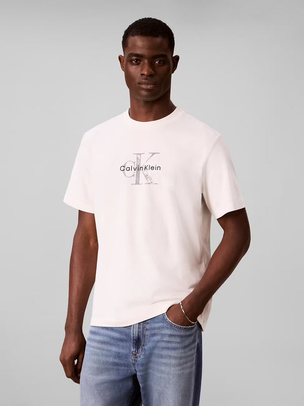 T-shirt com Logo Calvin Klein Branca