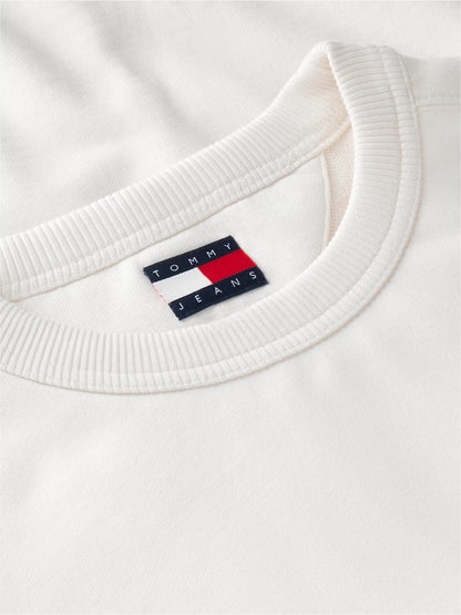 Sweatshirt Relaxed Fit Tommy Hilfiger de  Algodão Branca Tommy Hilfiger
