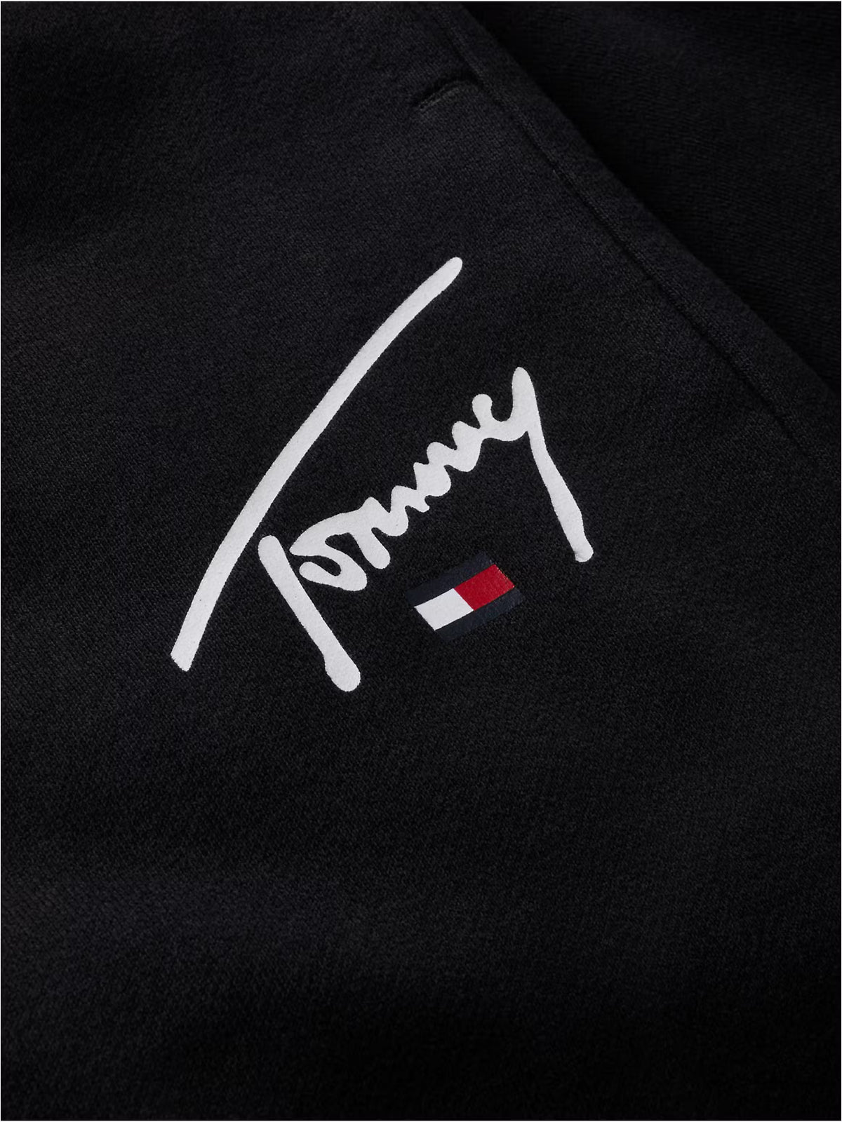 Calças de Fato de Treino Signature Tommy Hilfiger de Algodão Pretas Tommy Hilfiger