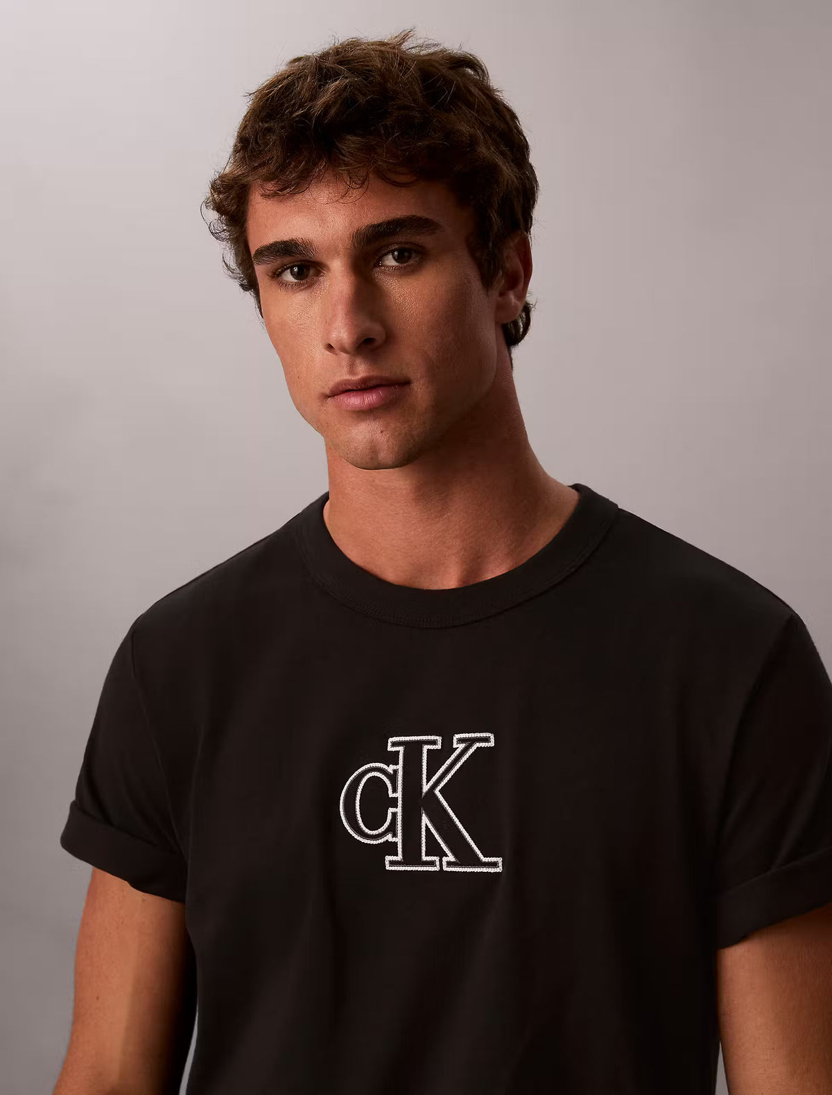 T-shirt Com Logo Aplicado Calvin Klein Preta Calvin Klein