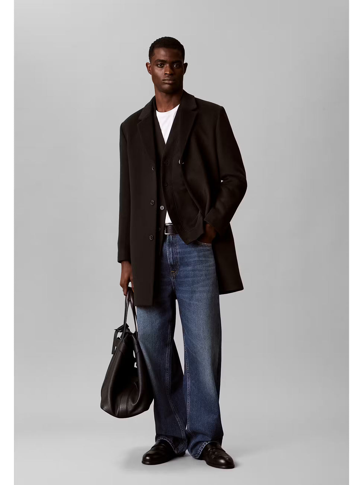Casaco Com Boradados Calvin Klein Preto Calvin Klein