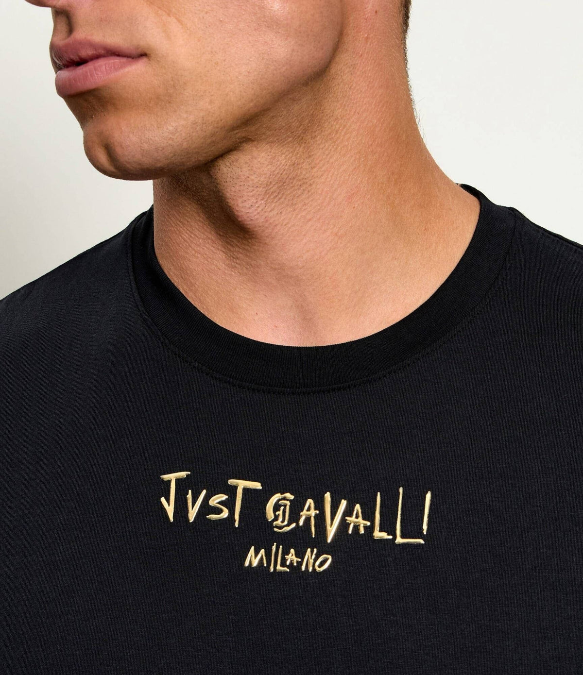 T-shirt Com Logotipo Just Cavalli Preta Just Cavalli