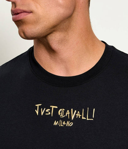 T-shirt Com Logotipo Just Cavalli Preta Just Cavalli