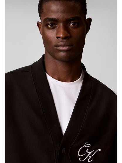 Casaco Com Boradados Calvin Klein Preto Calvin Klein