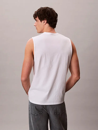 T-Shirt Branca Caveada Calvin Klein