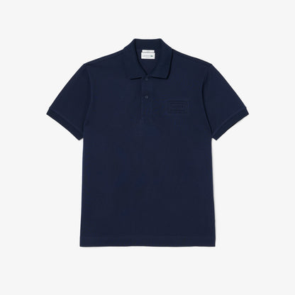 Polo Piquet Azul Marinho Lacoste