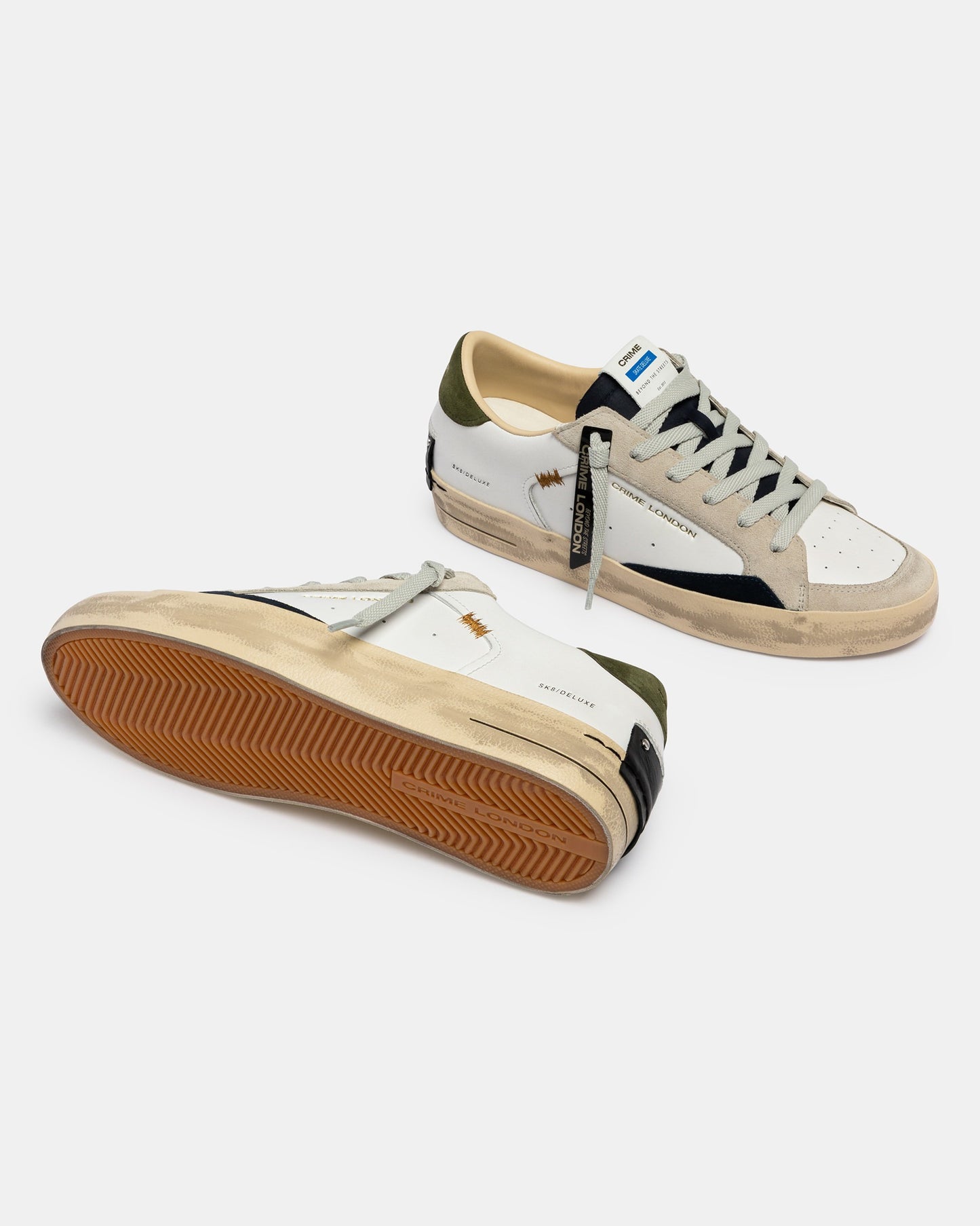 Sapatilha Branca e Verde Crime London SS26