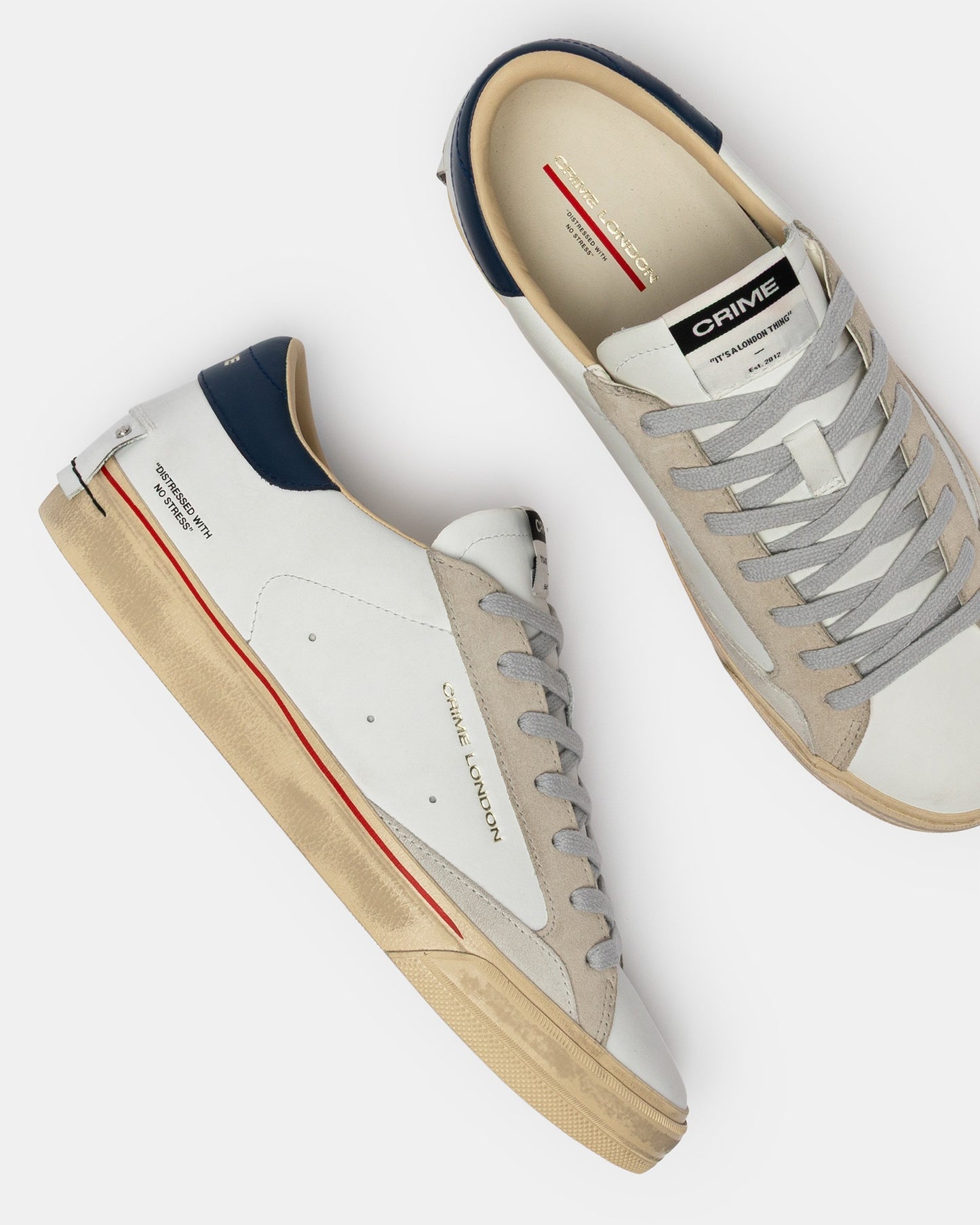 Sapatilha Branca e Azul Crime London SS26