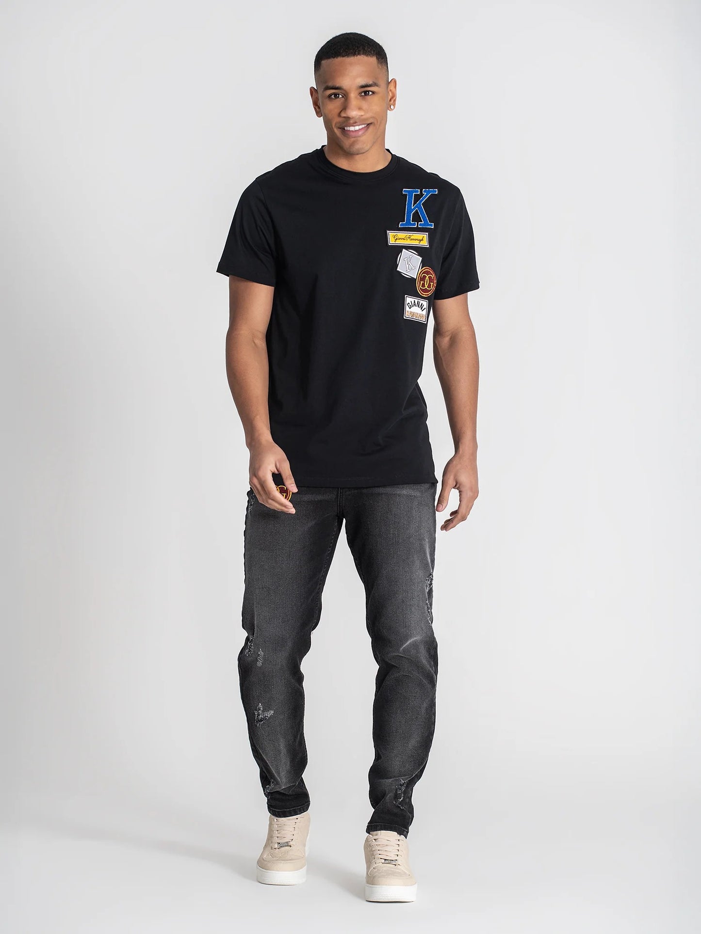 T-shirt Preta Gianni Kavanagh FW25