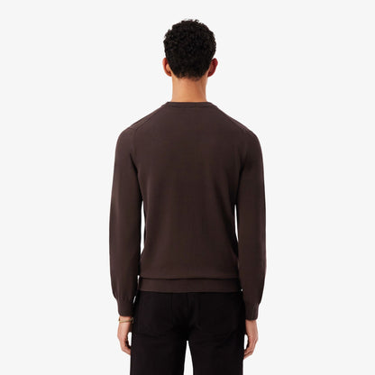 Camisola de Malha Castanho Chocolate Lacoste