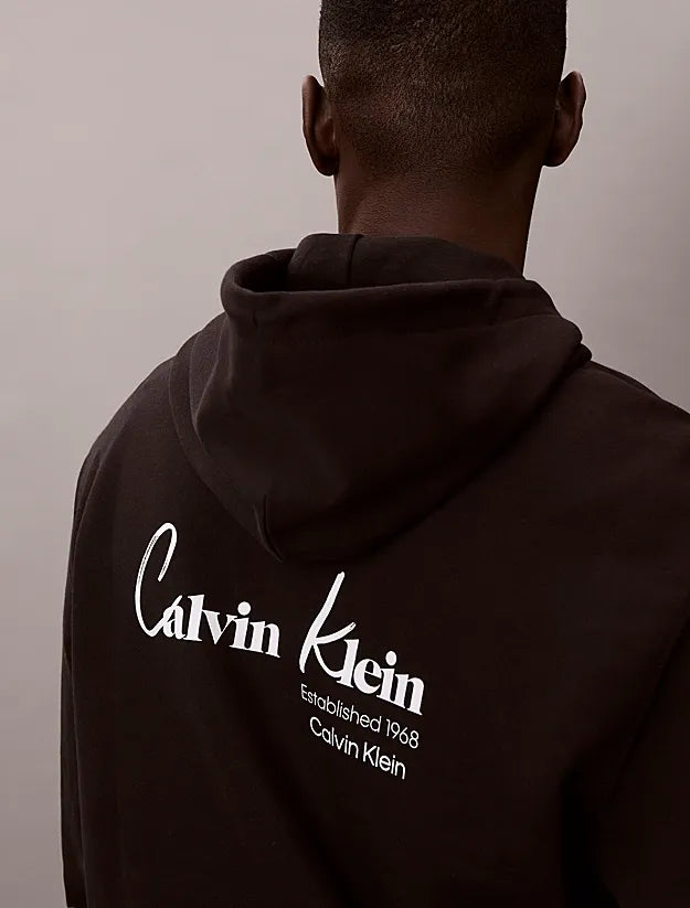 Sweatshirt de Capuz Preta Calvin Klein SS26