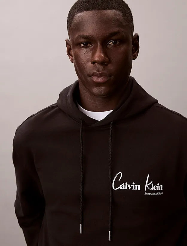 Sweatshirt de Capuz Preta Calvin Klein SS26