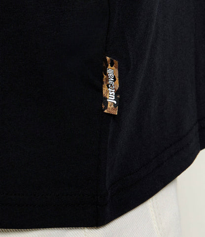 T-shirt Com Logotipo Just Cavalli Preta Just Cavalli