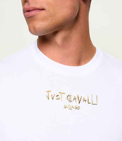 T-shirt Com Logotipo Just Cavalli Branca Just Cavalli