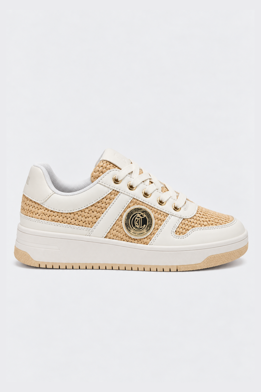 Sapatilhas Just Cavalli Brancas e Bege Just Cavalli W
