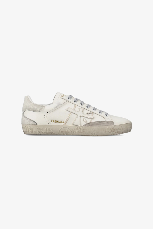 Sapatilhas Off White e Cinza Premiata W
