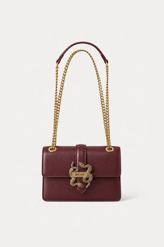 Mala de Ombro Corrente Just Cavalli Serpentes Bordõ Just Cavalli W