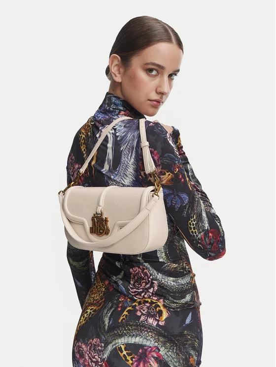 Mala Baguete Just Cavalli Logo Creme Just Cavalli W