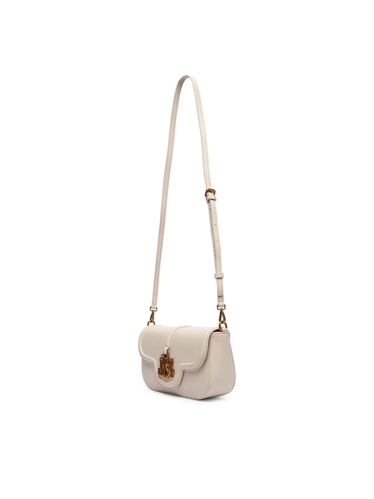 Mala Baguete Just Cavalli Logo Creme Just Cavalli W