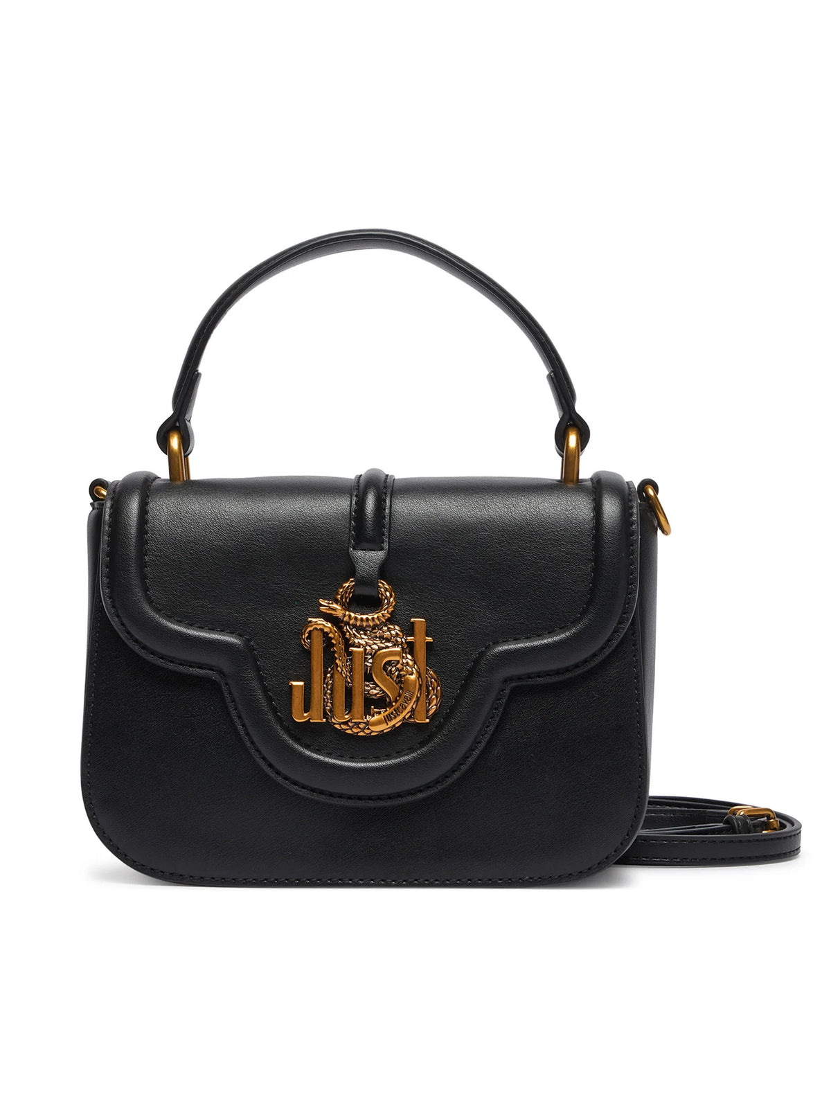 Mini Mala de Mão Just Cavalli Logo Preto Just Cavalli W