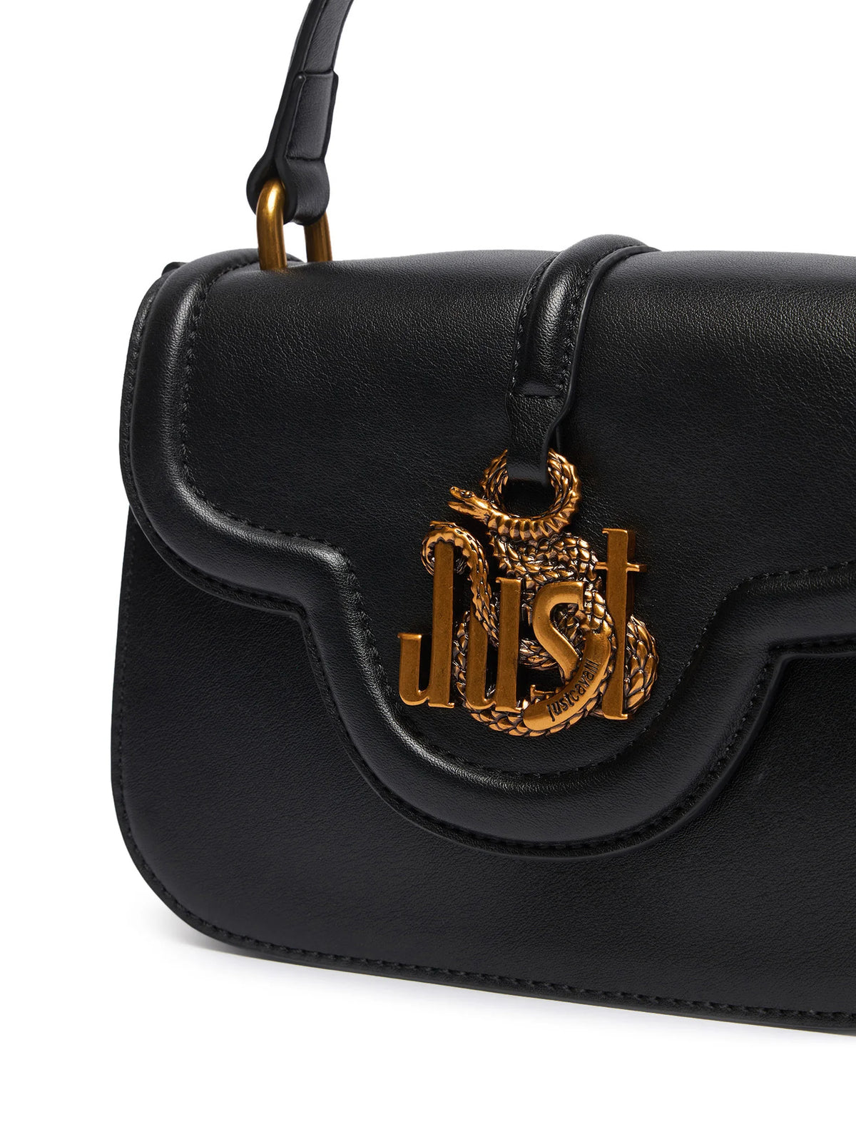 Mini Mala de Mão Just Cavalli Logo Preto Just Cavalli W
