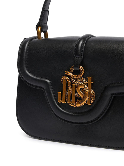 Mini Mala de Mão Just Cavalli Logo Preto Just Cavalli W