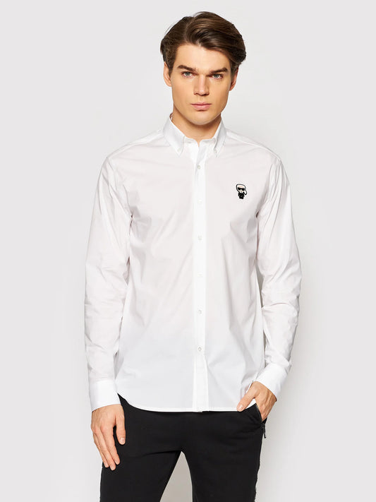 Karl Lagerfeld Logo-Print White Shirt