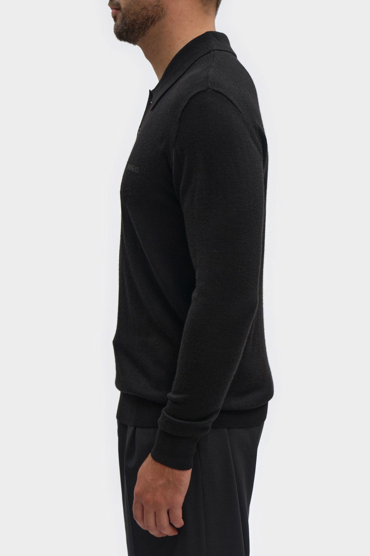 Polo de Malha Bikkembergs de Lã Preto Bikkembergs