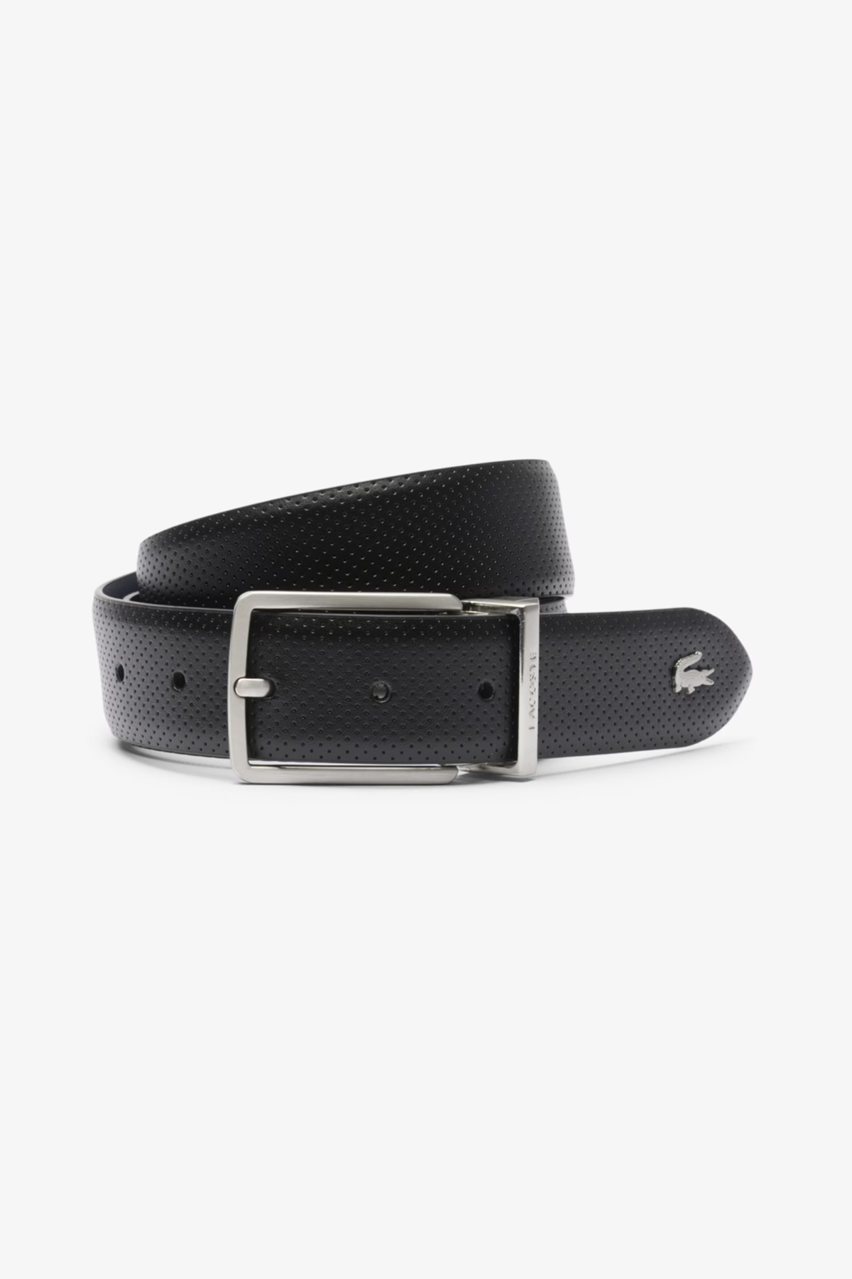 Cinto de Pele Reversível  Azul-Marinho e Preto Lacoste Lacoste