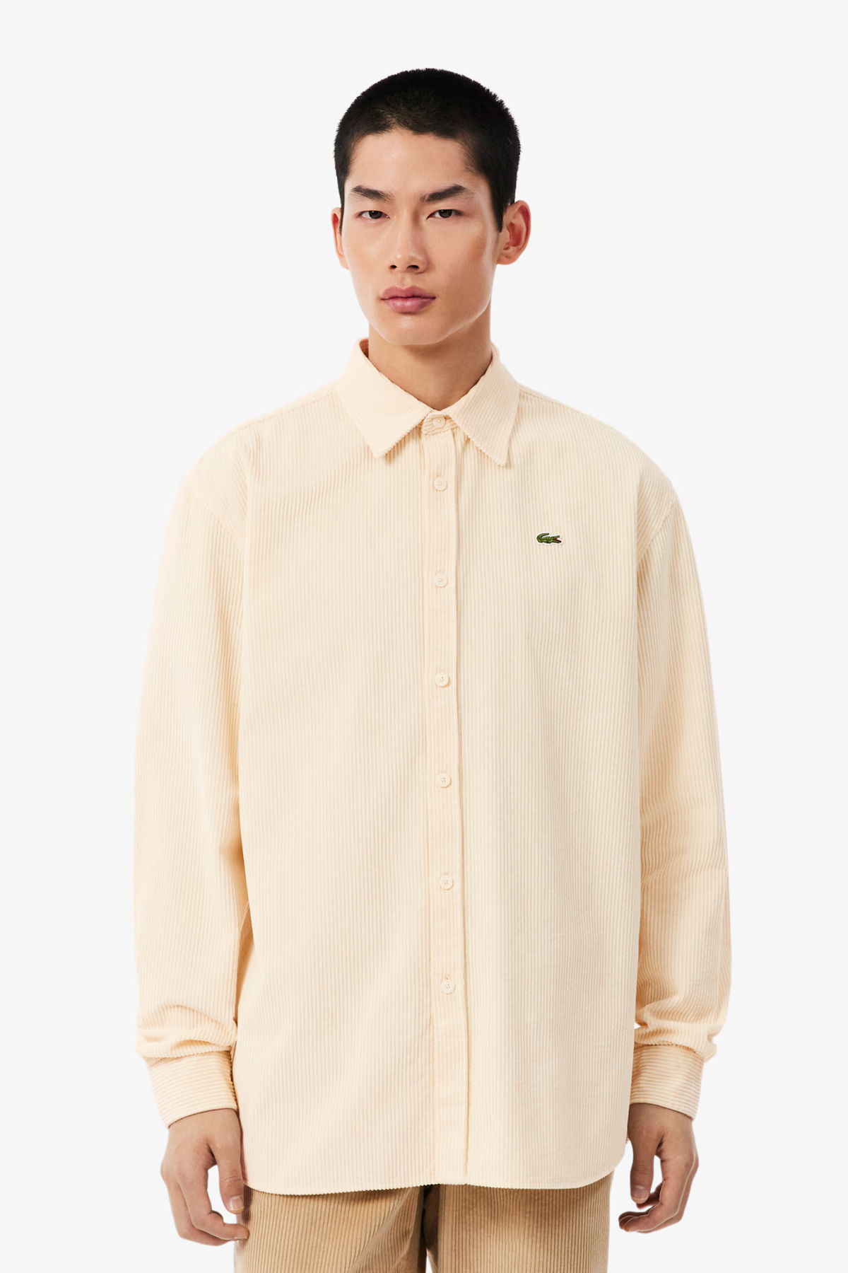 Camisa de Bombazina Lacoste Bege Lacoste